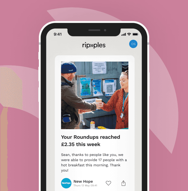 Feel-good giving with the Ripples Impact Feed